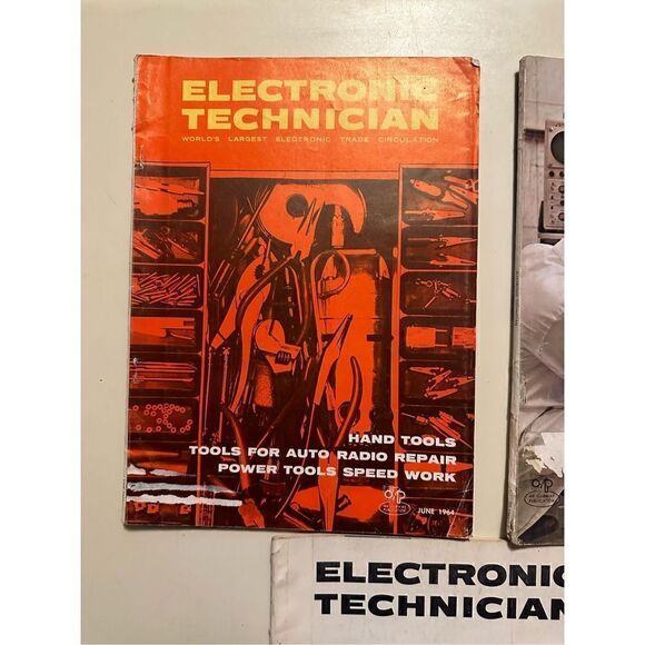 Vintage Electronics Technician 1960s Magazines Lot of 3 Radios Power Tool TV Ads - Picture 2 of 12